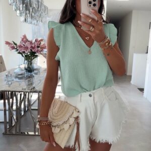 Top aus Baumwolle mint